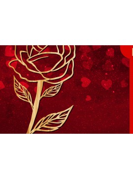 Intra απο ξύλο plywood 3mm-4mm πάχος – Valentine Rose Design με Δίασταση  40x30 cm INTRAFABR-23446905