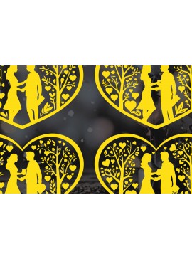 Σετ των 2 Intra απο ξύλο plywood 3mm-4mm πάχος – Πακέτο Heart Element για την Ημέρα του Αγίου Βαλεντίνου Δίασταση  20x20 cm INTRAFABR-85751486