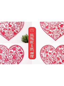 Σετ των 2 Intra απο ξύλο plywood 3mm-4mm πάχος – Πακέτο Heart Element για την Ημέρα του Αγίου Βαλεντίνου Δίασταση  20x20 cm INTRAFABR-85766406