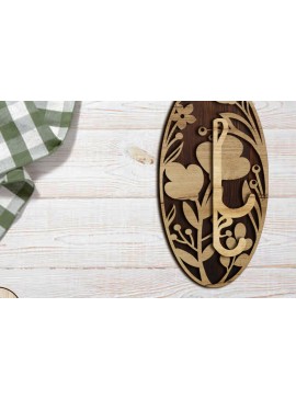 Σετ των 2 Intra απο ξύλο plywood 3mm-4mm πάχος – Ντουλάπα Διακοσμημένος γάντζος Διακοσμητικός Θερμ Δίασταση  40x30 cm INTRAFABR-101978891