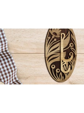 Intra απο ξύλο plywood 3mm-4mm πάχος – Γάντζος τοίχου ντουλάπας 3D διακόσμηση Δίασταση  40x30 cm INTRAFABR-101844847