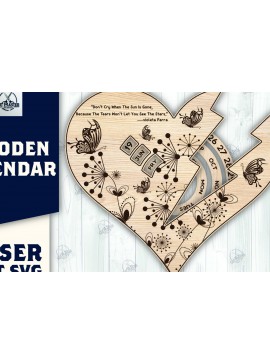 Σετ των 2 Intra απο ξύλο plywood 3mm-4mm πάχος – Ξύλινο Ημερολόγιο 2025 I Δίασταση  20x20 cm INTRAFABR-110927219