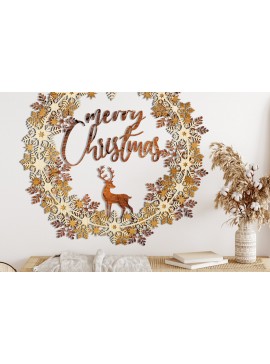 Σετ των 2 Intra απο ξύλο plywood 3mm-4mm πάχος – CREATH CHRISTMAS Πολυστρωματικά κομμένα αρχεία Δίασταση  20x20 cm INTRAFABR-13811406