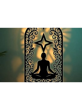Intra απο ξύλο plywood 3mm-4mm πάχος – Yoga Sign Decor Wall Δίασταση  40x30 cm INTRAFABR-124748944