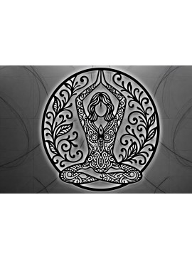 Intra απο ξύλο plywood 3mm-4mm πάχος – Yoga Sign Decor Wall Δίασταση  40x30 cm INTRAFABR-124748971