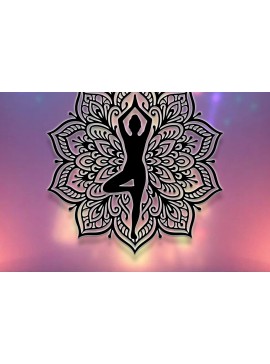 Intra απο ξύλο plywood 3mm-4mm πάχος – Yoga Sign Decor Wall Δίασταση  40x30 cm INTRAFABR-124624754