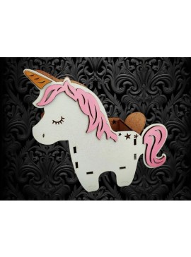 Intra απο ξύλο plywood 3mm-4mm πάχος - Μολυβοθήκη Unicorn Δίασταση 30x30 cm Intraeaxys-eox8lrj1