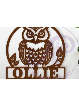 Intra απο ξύλο plywood 3mm-4mm πάχος – Όνομα κουκουβάγιας Επιγραφή τοίχου, Personalized Δίασταση  40x30 cm INTRAFABR-120869443