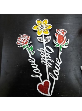 Intra απο ξύλο plywood 3mm-4mm πάχος - Love Flower Topper Διακόσμηση για την Ημέρα του Αγίου Βαλεντίνου Δίασταση 30x30 cm Intraeaxys-91jdmgg1