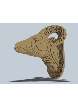Intra απο ξύλο plywood 3mm-4mm πάχος - Ram Trophy Head Layered Wall Decor 3mm Δίασταση 30x30 cm Intraeaxys-eo0qyng1