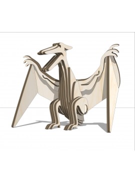 Intra απο ξύλο plywood 3mm-4mm πάχος - Στρωματικό Πτεροδάκτυλο Δίασταση 30x30 cm Intraeaxys-pok39p37