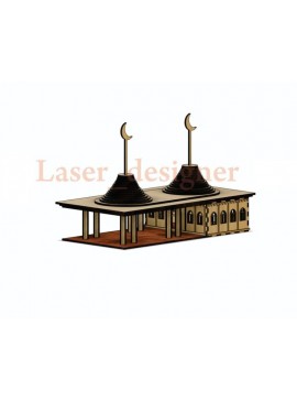 Intra απο ξύλο plywood 3mm-4mm πάχος - Τζαμί 3D Ξύλινο μοντέλο Δίασταση 30x30 cm Intraeaxys-qomez9k7