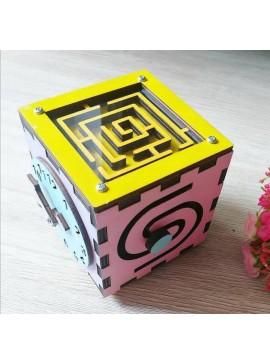 Intra απο ξύλο plywood 3mm-4mm πάχος - Busy Box Toy για Παιδιά Δίασταση 30x30 cm Intraeaxys-pok3jw87