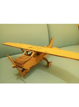 Intra απο ξύλο plywood 3mm-4mm πάχος - Αεροπλάνο Cessna από χαρτόνι Δίασταση 30x30 cm Intraeaxys-qommllpo