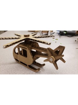 Intra απο ξύλο plywood 3mm-4mm πάχος - Glowforge Cardboard Copter Δίασταση 30x30 cm Intraeaxys-d1lmvjzo