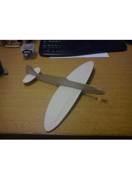 Intra απο ξύλο plywood 3mm-4mm πάχος - 350mm Wingspan Balsa Spitfire Glider Δίασταση 30x30 cm Intraeaxys-6o384yk1
