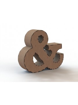 Intra απο ξύλο plywood 3mm-4mm πάχος - Σύμβολο Ampersand 3mm Δίασταση 30x30 cm Intraeaxys-lopqyzx7