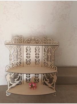 Intra απο ξύλο plywood 3mm-4mm πάχος - Εικονοστάσι Home Ξύλινο Ράφι Δίασταση 30x30 cm Intraeaxys-078y5eno