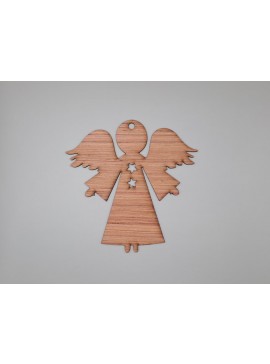 Intra απο ξύλο plywood 3mm-4mm πάχος - Διακόσμηση Χριστουγεννιάτικου Δέντρου με ξύλινο άγγελο Δίασταση 30x30 cm Intraeaxys-078yzd4o