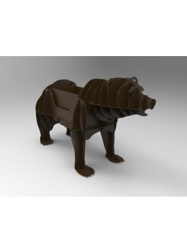 Intra απο ξύλο plywood 3mm-4mm πάχος - Πρότυπο CNC Grill Bear CNC Plasma Cut BBQ Δίασταση 30x30 cm Intraeaxys-r1z2q421
