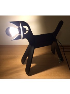 Intra απο ξύλο plywood 3mm-4mm πάχος - Διακοσμητικό γραφείου με χαριτωμένο φωτιστικό σκύλου Δίασταση 30x30 cm Intraeaxys-r1z2lvl1