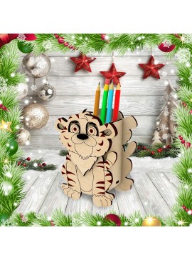 Intra απο ξύλο plywood 3mm-4mm πάχος - Τίγρη Έτος 2022 Μανδροθήκη Δίασταση 30x30 cm Intraeaxys-joedp5n1