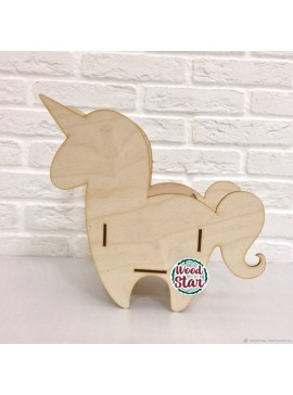 Intra απο ξύλο plywood 3mm-4mm πάχος - Μονόκερος Μολυβοθήκη Organizer Flower Box Δίασταση 30x30 cm Intraeaxys-qommkj5o