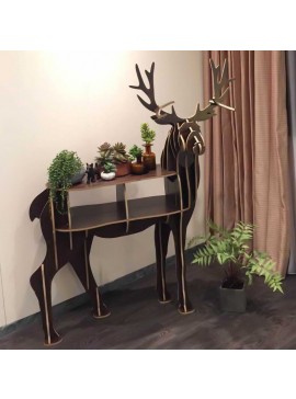 Intra απο ξύλο plywood 3mm-4mm πάχος - Τραπεζάκι σαλονιού Deer Ράφια Βιβλίων Έπιπλα από ξύλο ελάφι Δίασταση 30x30 cm Intraeaxys-r1z25vl1