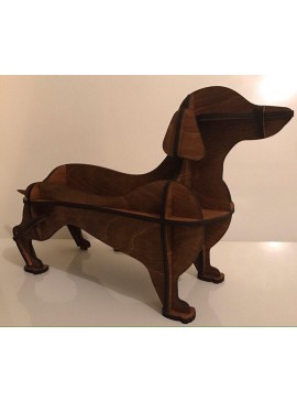 Intra απο ξύλο plywood 3mm-4mm πάχος - Ράφι Dachshund Kids Δίασταση 30x30 cm Intraeaxys-r7vm2v27