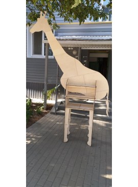 Intra απο ξύλο plywood 3mm-4mm πάχος - Giraffe Shelf Giraffe Kids Toy Book Ράφι Δίασταση 30x30 cm Intraeaxys-eo208nl7