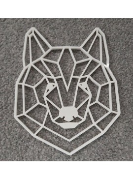 Intra απο ξύλο plywood 3mm-4mm πάχος - Γεωμετρική τέχνη τοίχου με κεφάλι αρκούδας Δίασταση 30x30 cm Intraeaxys-pok3rq37