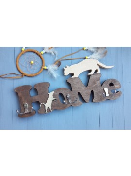 Intra απο ξύλο plywood 3mm-4mm πάχος - Κρεμάστρα κλειδιών για το σπίτι Δίασταση 40x50 cm Intraeaxys-075yxd0o