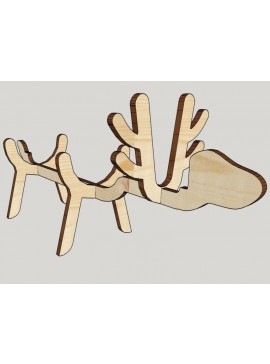 Intra απο ξύλο plywood 3mm-4mm πάχος - Θήκη για μπουκάλια κρασιού ελάφι Δίασταση 30x30 cm Intraeaxys-0788y3n7