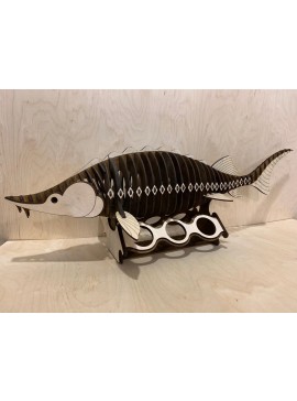 Intra απο ξύλο plywood 3mm-4mm πάχος - Θήκη Μπουκαλιού Κρασιού σε σχήμα ψαριού 3mm 6mm Δίασταση 30x30 cm Intraeaxys-joed94d1