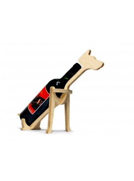 Intra απο ξύλο plywood 3mm-4mm πάχος - Θήκη για μπουκάλια κρασιού σε σχήμα σκύλου Δίασταση 30x30 cm Intraeaxys-voq2vrdo