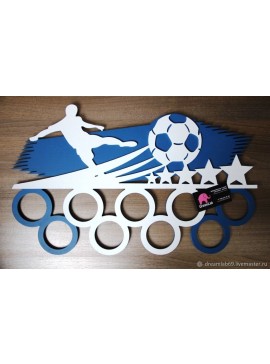 Intra απο ξύλο plywood 3mm-4mm πάχος - Medalnitsa Futbolist – Κρεμάστρα μεταλλίων Δίασταση 30x30 cm Intraeaxys-91jd04p1