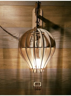 Intra απο ξύλο plywood 3mm-4mm πάχος - Φωτιστικό με μπαλόνι Δίασταση 30x30 cm Intraeaxys-6o3yqzr7