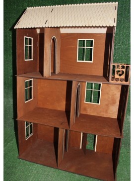 Intra απο ξύλο plywood 3mm-4mm πάχος - Μινιατούρα Κουκλόσπιτο 3mm Δίασταση 30x30 cm Intraeaxys-eo20w437