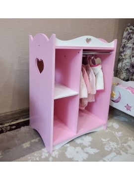 Intra απο ξύλο plywood 3mm-4mm πάχος - Ντουλάπα κούκλα Ξύλινη κούκλα Έπιπλα κούκλας Οργανωτής ρούχων Δίασταση 30x30 cm Intraeaxys-r1z2n4p1