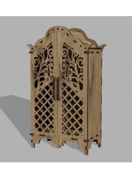 Intra απο ξύλο plywood 3mm-4mm πάχος - Ντουλάπα Κουκλόσπιτο Ντουλάπα Barbie Δίασταση 30x30 cm Intraeaxys-91jdm951