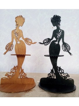 Intra απο ξύλο plywood 3mm-4mm πάχος - Όμορφη θήκη χαρτοπετσέτας για κορίτσι Δίασταση 30x30 cm Intraeaxys-ro6y5y37