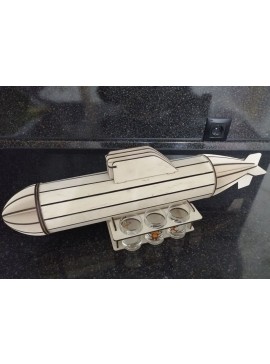 Intra απο ξύλο plywood 3mm-4mm πάχος - Ξύλινη θήκη για ποτήρι κρασιού και μπουκάλι υποβρυχίου Δίασταση 30x30 cm Intraeaxys-p7ymk857