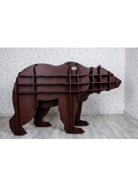 Intra απο ξύλο plywood 3mm-4mm πάχος - Animal Shelf Bear Shelf Παιδικά Έπιπλα Δωματίου Δίασταση 30x30 cm Intraeaxys-r7vm4957