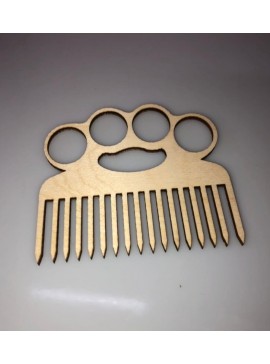 Intra απο ξύλο plywood 3mm-4mm πάχος - Ξύλινη χτένα γενειάδας με αρθρώσεις Φαρδιά οδοντωτή χτένα Δίασταση 30x30 cm Intraeaxys-078yw3jo
