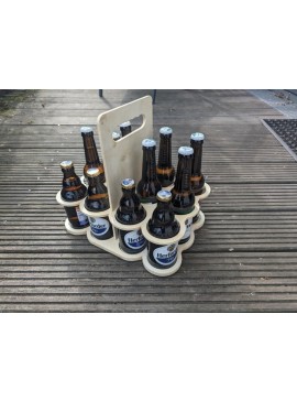 Intra απο ξύλο plywood 3mm-4mm πάχος - Beer Caddy 12 μπουκάλια Δίασταση 30x30 cm Intraeaxys-91jkdg4o