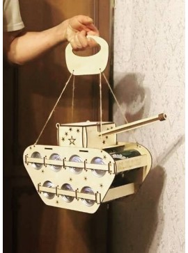 Intra απο ξύλο plywood 3mm-4mm πάχος - Δεξαμενή θήκη μπύρας Μεταφορέας μπουκαλιών Δίασταση 30x30 cm Intraeaxys-ro6y8n37