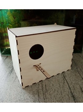 Intra απο ξύλο plywood 3mm-4mm πάχος - Κουτί αναπαραγωγής φωλιάς παπαγάλου πουλιών Δίασταση 30x30 cm Intraeaxys-078yx3jo