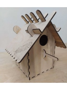 Intra απο ξύλο plywood 3mm-4mm πάχος - Ξύλινη τροφοδοσία πουλιών Wild Birds Nest Garden Decor Δίασταση 30x30 cm Intraeaxys-ro6yxnm7