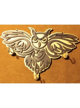 Intra απο ξύλο plywood 3mm-4mm πάχος - Κουκουβάγια κλειδοθήκη Δίασταση 30x30 cm Intraeaxys-eo0qrn91