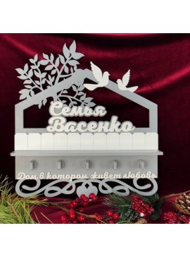 Intra απο ξύλο plywood 3mm-4mm πάχος - Εξατομικευμένη Ξύλινη κλειδοθήκη Δίασταση 30x30 cm Intraeaxys-51rr6l01